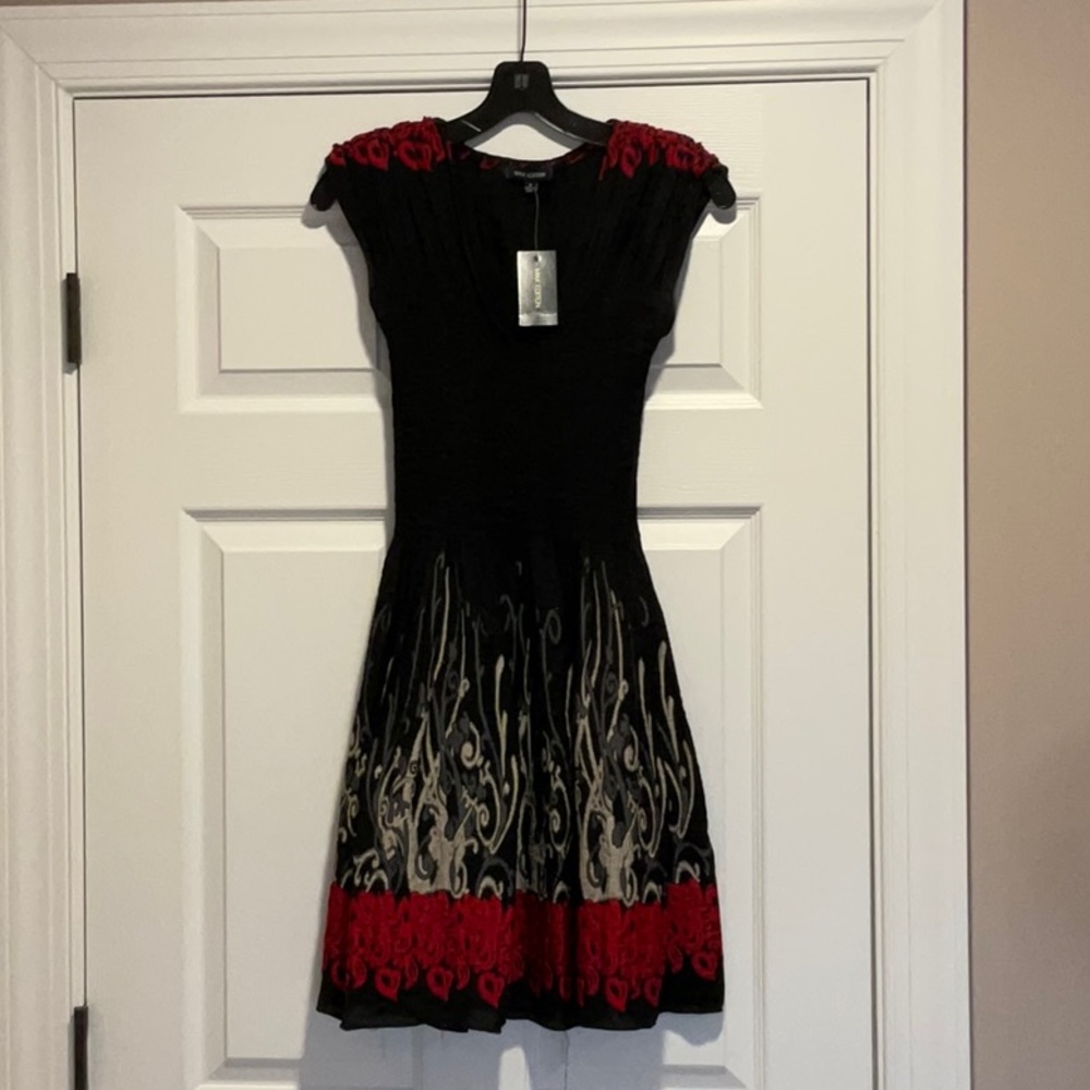 Elegant Black and Red Dress